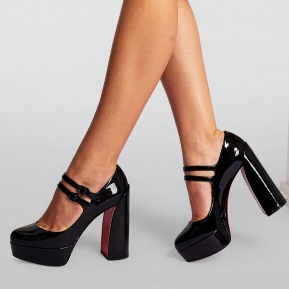 Jessica Simpson Black Platform Heels - Picture 1 of 16